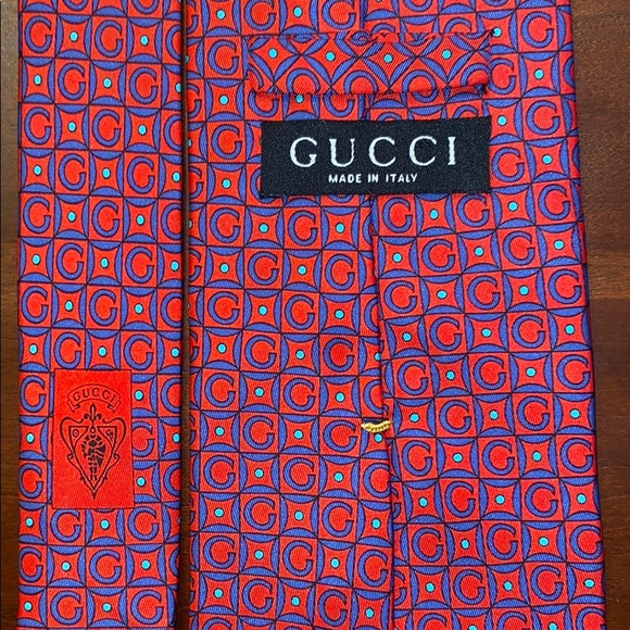 Gucci G Block Print Tie - Picture 8 of 8